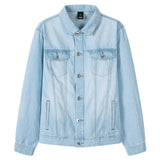 SEMIR denim Jackets men coat dark Blue Casual Teens Denim Jacket cotton Turn-down Collar Long Sleeve Denim Bomber jackets