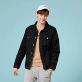 SEMIR denim Jackets men coat dark Blue Casual Teens Denim Jacket cotton Turn-down Collar Long Sleeve Denim Bomber jackets