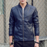 NaranjaSabor 2019 New Men's leather Jacket PU Fashion Spring Autumn Jackets Faux Leather Slim Fit Male Motorcycle Coats N559