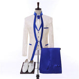 Latest Coat Pant Designs Beige Men Suit Prom Tuxedo Slim Fit 3 Piece Groom Wedding Suits For Men Custom Blazer Terno Masuclino