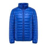 Mens Autumn Winter Duck Down Jacket Ultra light Men Coat Waterproof Down Parkas Fashion Mens Collar Outerwear Thin Coat 5XL 6XL
