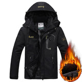 Men's Winter Fleece Jacket Thick Coat Velvet Waterproof Windbreaker Down Jackets Male Military Hooded Thermal Coat Plus Size 6XL