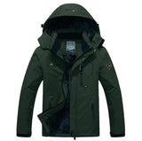 Men's Winter Fleece Jacket Thick Coat Velvet Waterproof Windbreaker Down Jackets Male Military Hooded Thermal Coat Plus Size 6XL