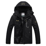 Men's Winter Fleece Jacket Thick Coat Velvet Waterproof Windbreaker Down Jackets Male Military Hooded Thermal Coat Plus Size 6XL
