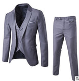 3Pc Wedding Suits for Men Autumn Blazer Pants Single Breasted Smart Casual Straight Female Slim Suits Plus Size 6XL Groom Suit