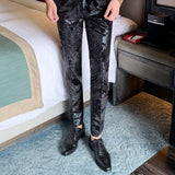 2019 Autumn Vestito Da Sposo 3 Pieces Suit Men Wedding Dress Suits Floral Printed Costume Homme Mariage Baroque Suits Men 3XL