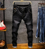 Skinny Jeans Men 2019 Fashion Stretch Jeans Casual Biker Green Denim Trousers Jeans Slim Fit  Black Blue Cowboy Male Jeans Pants