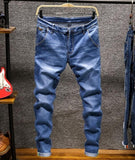 Skinny Jeans Men 2019 Fashion Stretch Jeans Casual Biker Green Denim Trousers Jeans Slim Fit  Black Blue Cowboy Male Jeans Pants