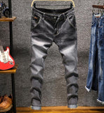 Skinny Jeans Men 2019 Fashion Stretch Jeans Casual Biker Green Denim Trousers Jeans Slim Fit  Black Blue Cowboy Male Jeans Pants