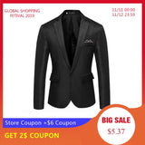 LASPERAL Men's Formal Slim Fit Formal One Button Suit Long Sleeve Notched Blazer Cotton Blend Coat Jacket Top