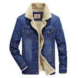 FGKKS Brand Men Denim Jacket 2019 Autumn Winter Men's Fashion Aviator Button Warm Men's Jackets Coat