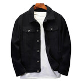 Denim Jacket Men Solid Black Mens Denim Jacket and Coats Bomber Jacket Men High Quality Cowboy Men's Jean Jacket Chaqueta Hombre