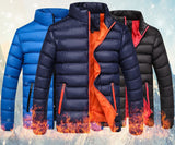 Men Hoodies Down jacket 2019 Autumn Winter New Casual Fashion Long Sleeve Solid Color Youth Self-Cultivation Hoodies Down Jacket