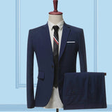 Blazers Pants Vest 3 Pieces Sets / Fashion men's casual boutique business Wedding Groomsmen suit jacket coat trousers waistcoat