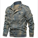 Mens Denim Jacket Big Size 6XL Military Tactical Jeans jacket Solid Casual Air Force Pilot Coat Casaco Masculino DropShipping