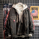 Men\'s Fashion Denim Jacket Men\'s Casual Bomber Jacket Men\'s Hip Hop Men\'s Retro Denim Jacket Jacket Streetwear 2019