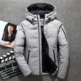 New arrival White Duck Down Jacket Men Autumn Winter Warm Hooded Coat Men's Ultralight Duck Down Jacket Windproof Parka 1805